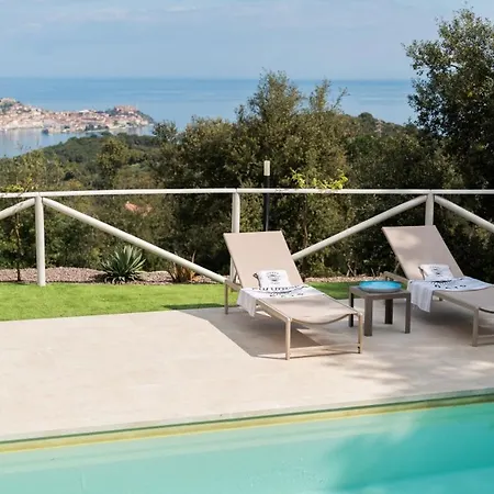 Luxury Liam With Pool And Sea View - Goelba Вилла Портоферрайо