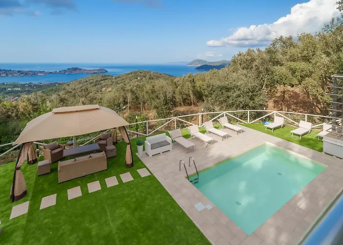 Vila Luxury Liam With Pool And Sea View - Goelba *